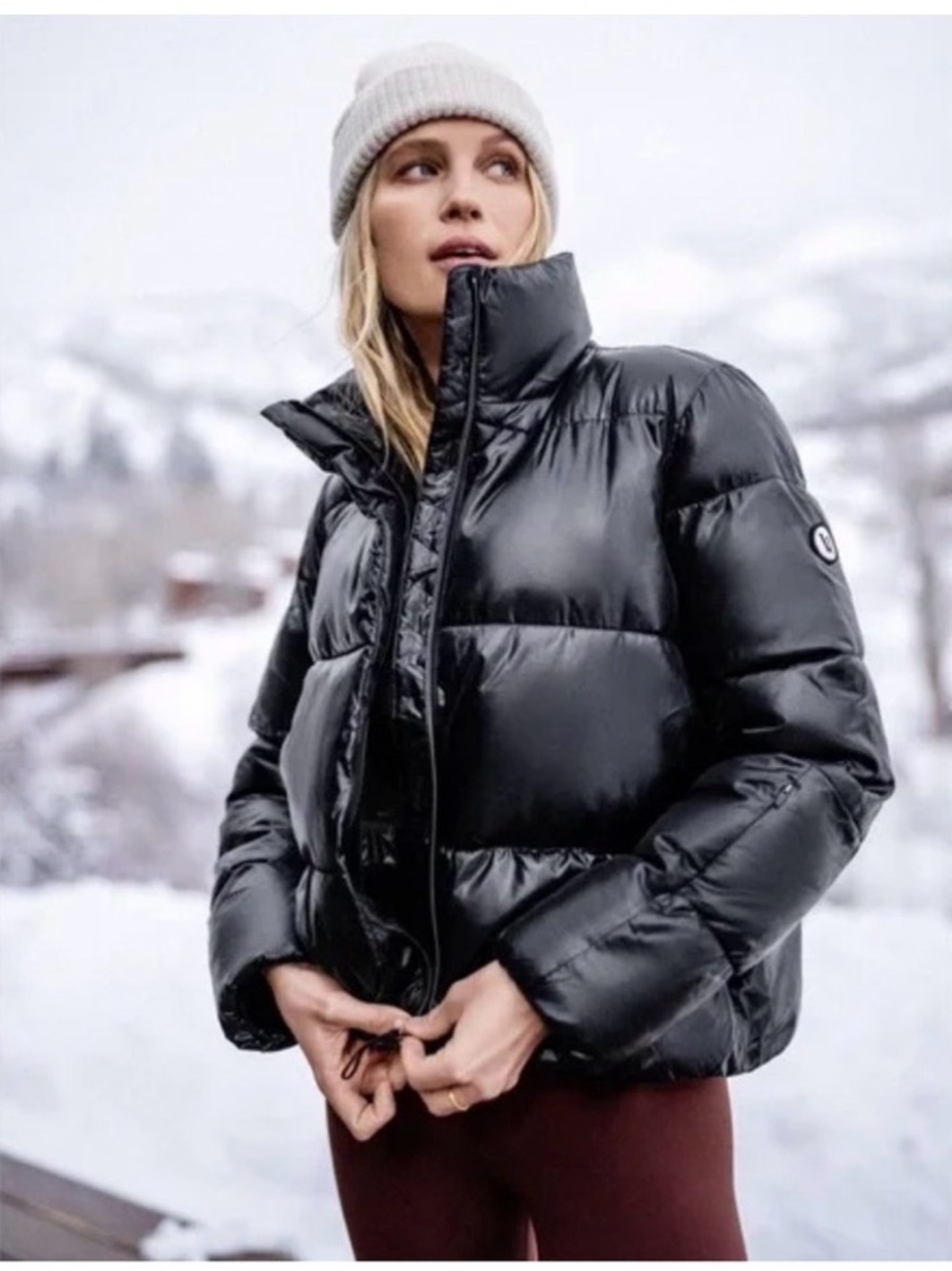 Vuori Hudson Black Shine Puffer Down Jacket
